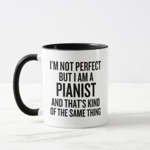 Caneca Não sou perfeito, mas sou um pianista