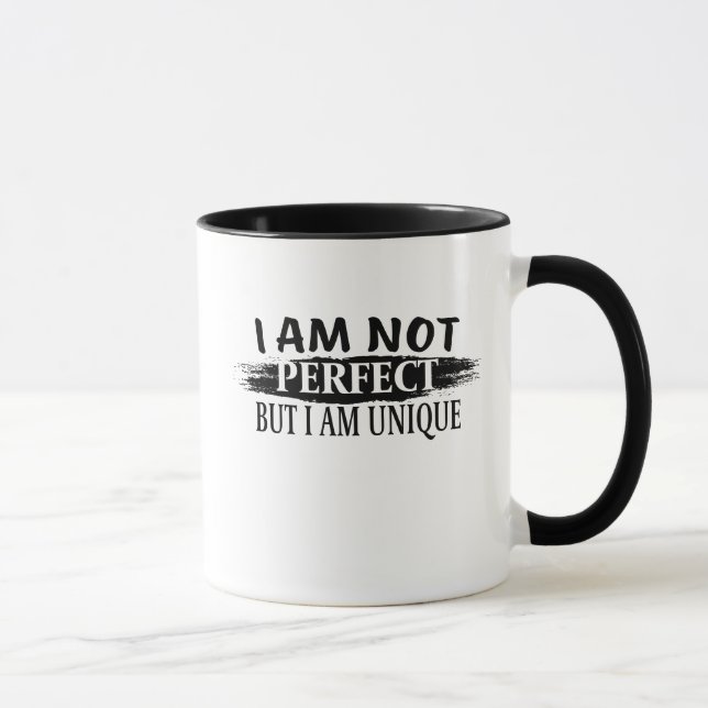 Caneca Não sou perfeito, mas sou único (Direita)