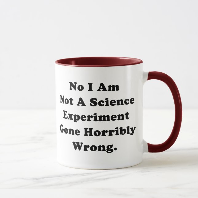 Caneca Não Sou Um Experimento Científico Que Deu Errado (Direita)