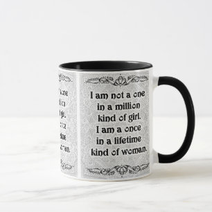 Caneca Não sou um - uma citação positiva