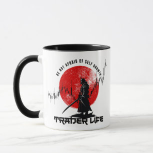 Caneca Não tenha medo Motivação de Trader Samurai