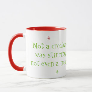 Caneca Não uma criatura estava agitando, nem sequer uma