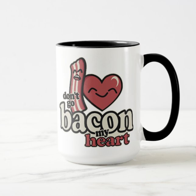Caneca Não vá Bacon meu coração (Direita)