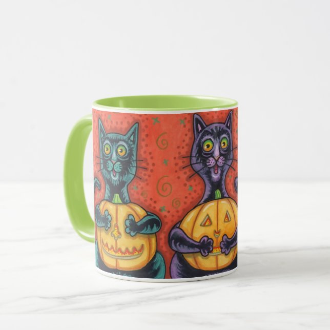 CANECA NÃO VEJA NENHUM MAU PRETO, HALLOWEEN COMBO MUG (Frente Esquerda)