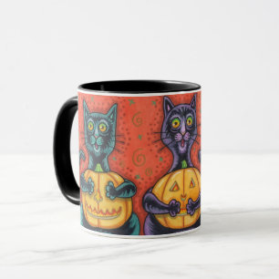 CANECA NÃO VEJA NENHUM MAU PRETO, HALLOWEEN COMBO MUG