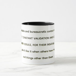 Caneca Narcisistas e controladores burocráticos