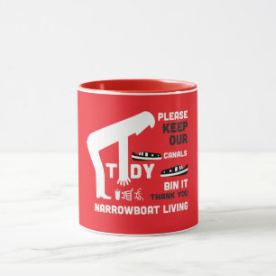 Caneca Narrowboat E CanalBoat Mantêm Nossos Canais