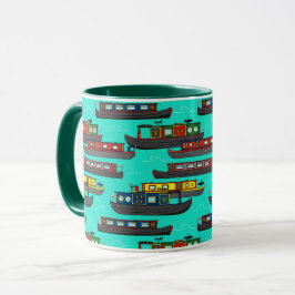 Caneca Narrowboats and Canal Barges Patterned
