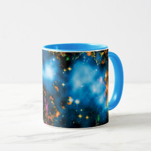 Caneca NASA Cassiopeia A Foto Colorida Espacial de Supern