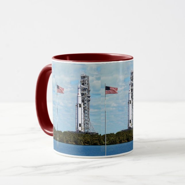 Caneca NASA SLS Sistema de Lançamento Espacial Foguete Pl (Frente Esquerda)