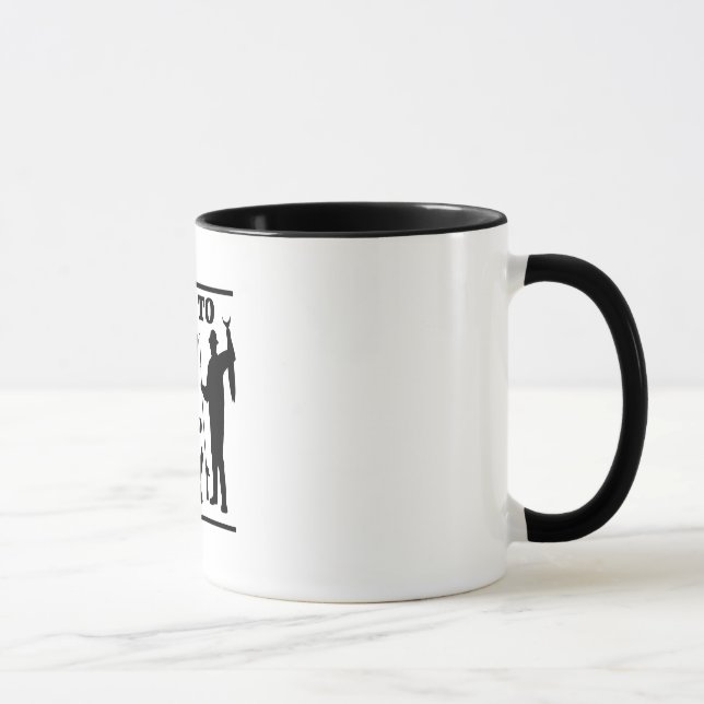 Caneca Nascer a pescar forçado para trabalhar (Direita)