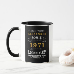 Caneca Nascer de 50º aniversário personalizado 1971 Vinta