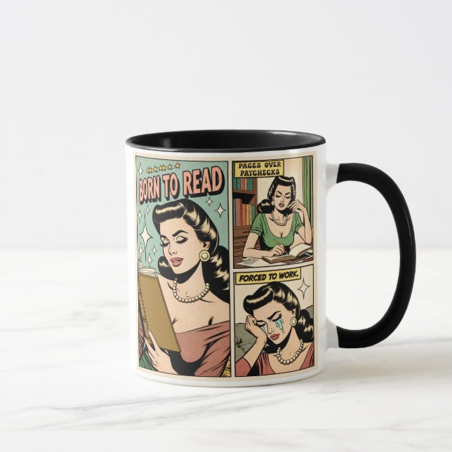 Caneca Nascer De Leitura Da Taça De Livros Muito Engraçad (Direita)