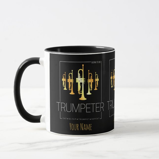 Caneca Nascer de trompete para ser trompetista para músic (Esquerda)