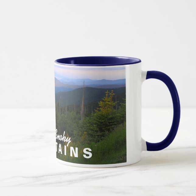 Caneca Nascer do sol bonito da abóbada de Clingman (Direita)
