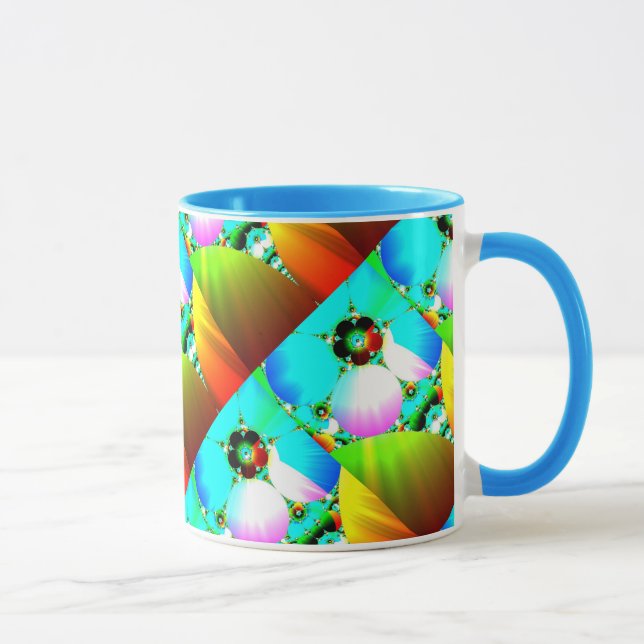 Caneca Nascer do sol de cristal - arco-íris abstrato do (Direita)
