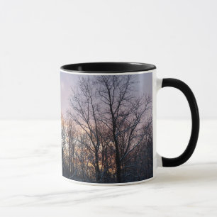 Caneca Nascer do Sol de Inverno I Paisagem da Natureza em