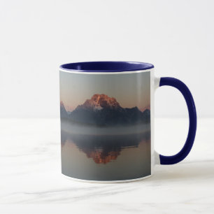 Caneca Nascer do sol no parque nacional grande de Teton