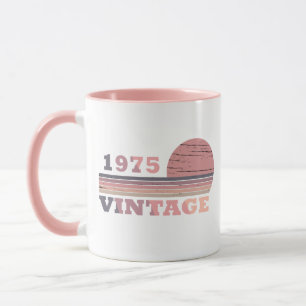 Caneca nascer em 1975 vintage 50º presente de aniversário