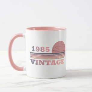 Caneca Nascido em 1985 presente de aniversário moderno e
