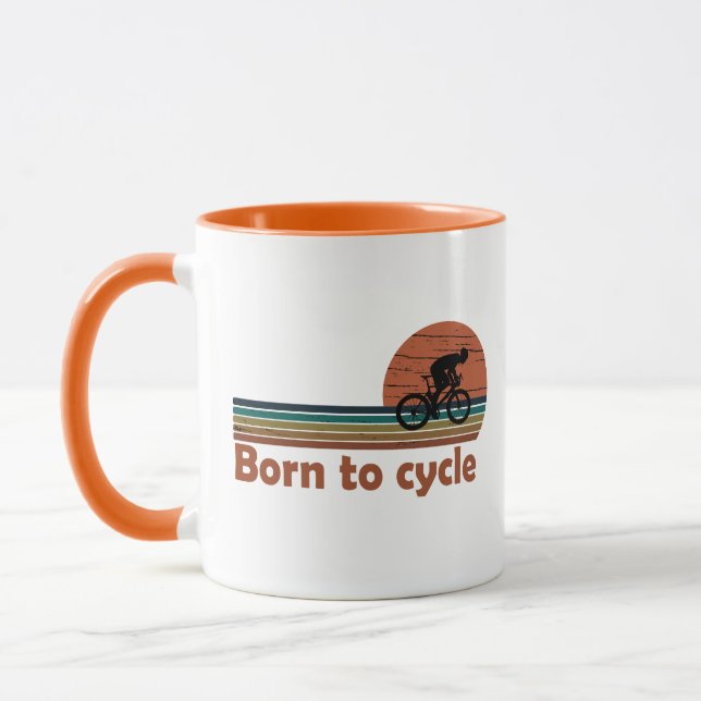 Caneca Nascido para Pedalar - MTB Mountain Bike Ciclismo  (Esquerda)