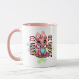 Caneca Nascido para Ser Único Dragão Rosa Fofo – Inspirad