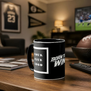 Caneca Nascido para Vencer Clube Atlético Logotipo Negrit