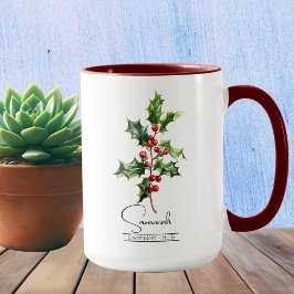 Caneca Nascimento Mês Flor Dezembro Holly