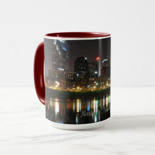 Caneca Nashville, Tennessee Skyline à noite