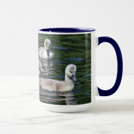 Caneca Natação Amigos lago pássaros lindos animais