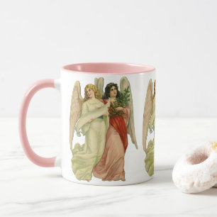Caneca Natais vintages, Anjo Morto Antiquado Vitoriano Co