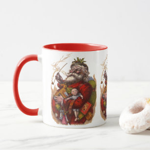 Caneca Natais vintages, Brinquedos da Pipe do Papai Noel