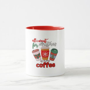 Caneca Natais vintages Café Lover Holiday Mug