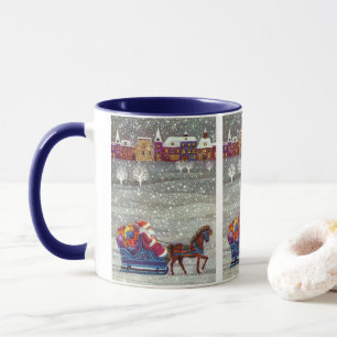 Caneca Natais vintages, Cavalo de Papai Noel Aberto