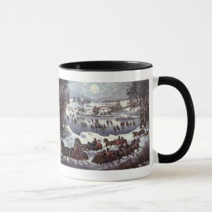Caneca Natais vintages Dormem, Central Park, no inverno