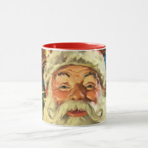 Caneca Natais vintages, Papai Noel com Brinquedos