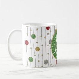 Caneca Natal 11 oz. Ornamentos e Estrelas
