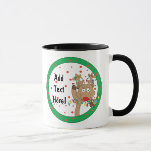 Caneca Natal 11 oz. Reindeer Personalize