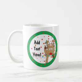 Caneca Natal 11 oz. Reindeer Personalize
