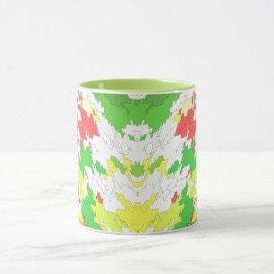 Caneca NATAL Amarelo Verde Branco