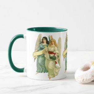 Caneca Natal Antigo, Anjos Vitorianos Angelicais