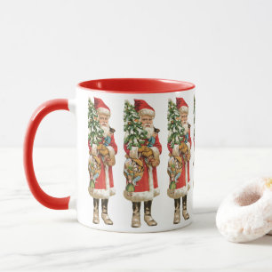 Caneca Natal Antigo, Imagem Recortada de Papai Noel