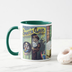 Caneca Natal Antigo, Papai Noel e Suas Obras