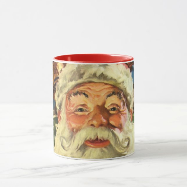 Caneca Natal Antigo Papai Noel em Trenó com Brinquedos (Centro)