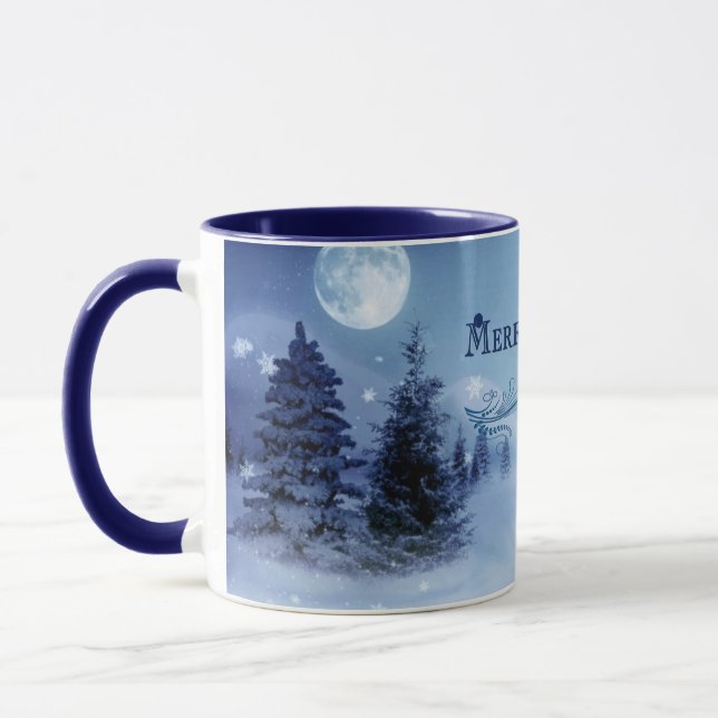 Caneca Natal azul (Esquerda)