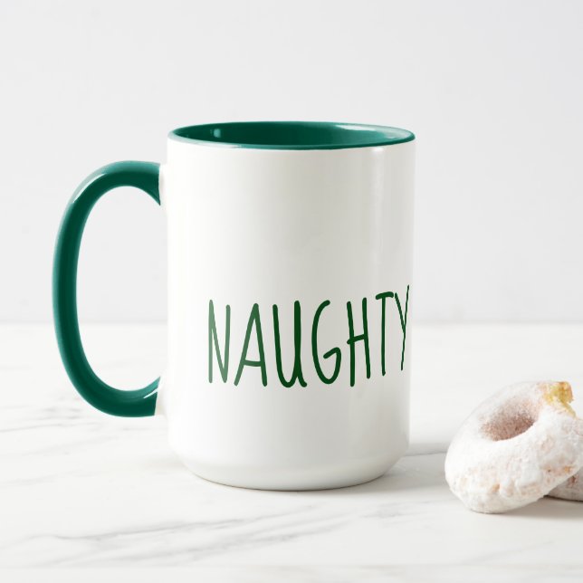 Caneca Natal Bonito Malicioso e Simpático (Com Donut)