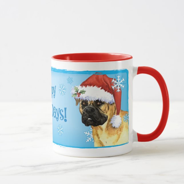 Caneca Natal Bullmastiff (Direita)