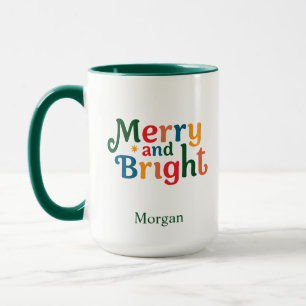 Caneca Natal Colorido alegre e brilhante Personalizado