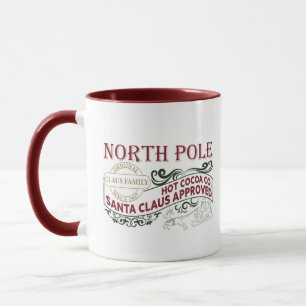 Caneca Natal da empresa de cacau quente do Polo Norte