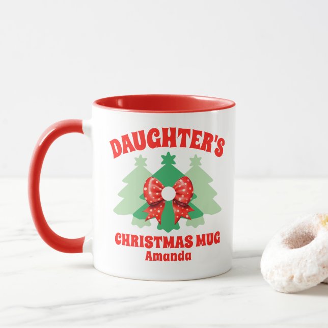 Caneca Natal da Filha Personalizada (Com Donut)